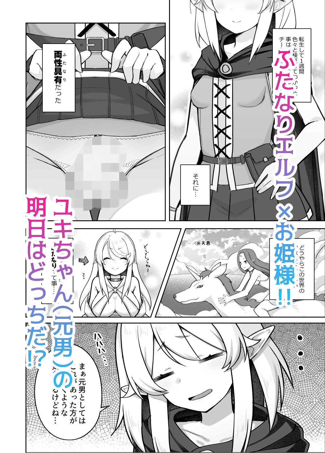 転生TSふたなりエルフ - サンプル画像 2