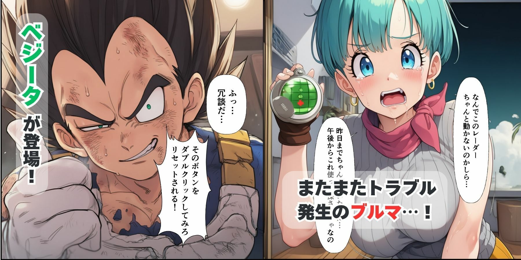 中出し孕ませビッチギャルな巨乳ブルマの性交相手はヤムチャとベジータ - サンプル画像 6