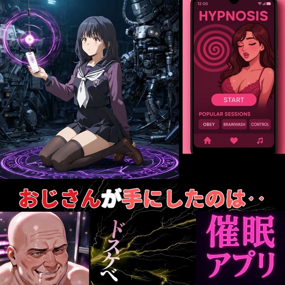 最悪の舞台‥おじさん専用催●アプリの甘いシナリオ:葦月伊織の優しさを悪用する服従コード強●注入 - サンプル画像 1