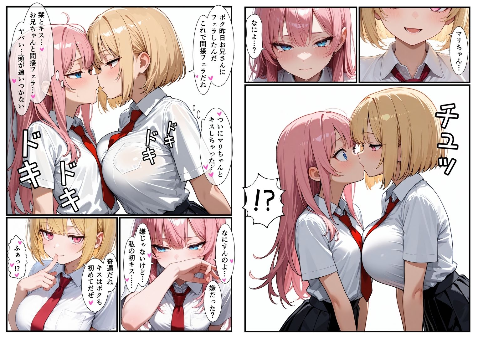 妹×妹の親友×俺  甘々3P - サンプル画像 2