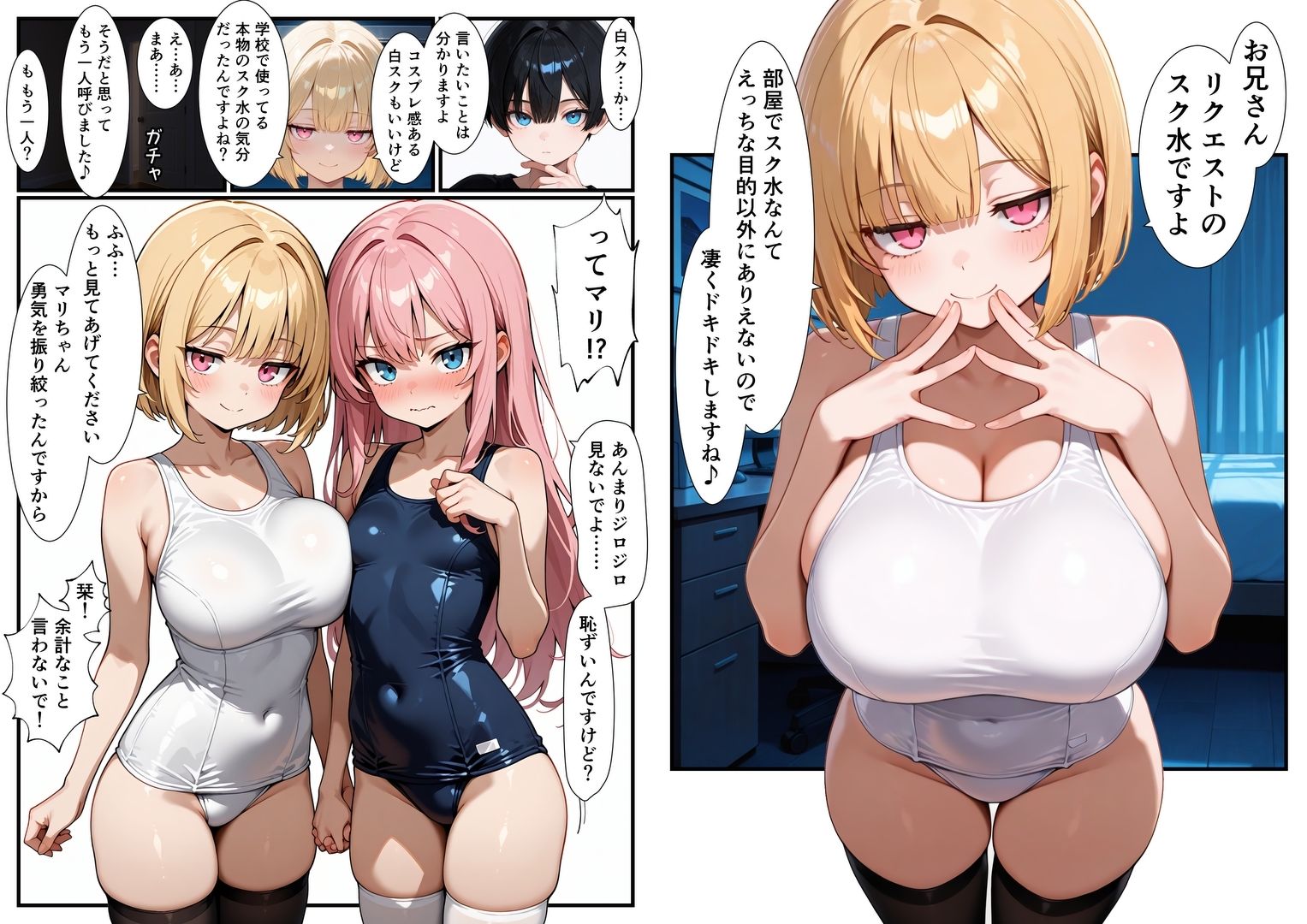 妹×妹の親友×俺  甘々3P - サンプル画像 3