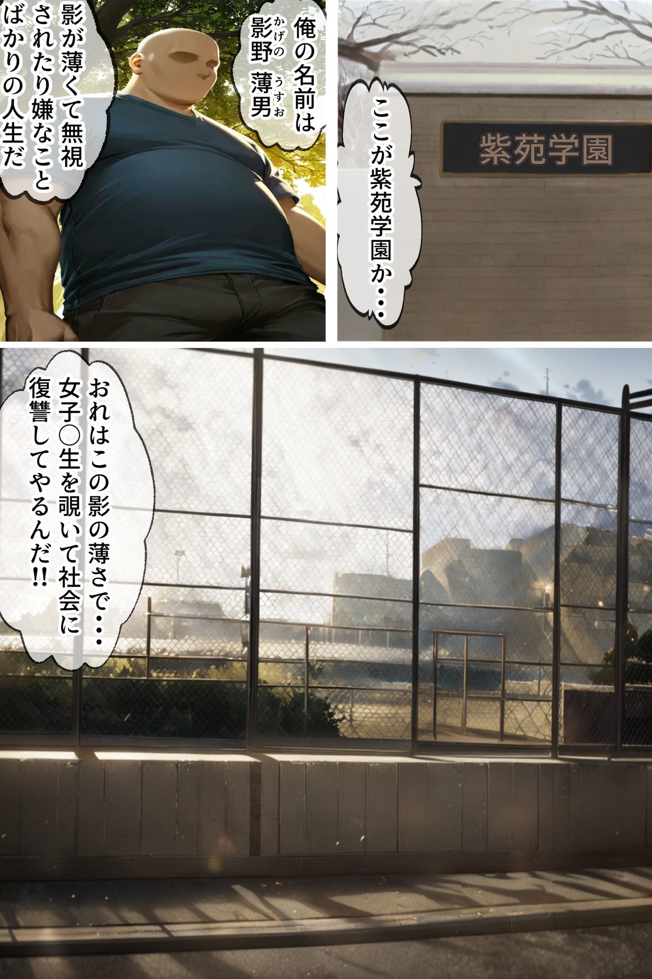 影の薄いおっさんが女子校生と女教師のトイレを覗く話 - サンプル画像 1