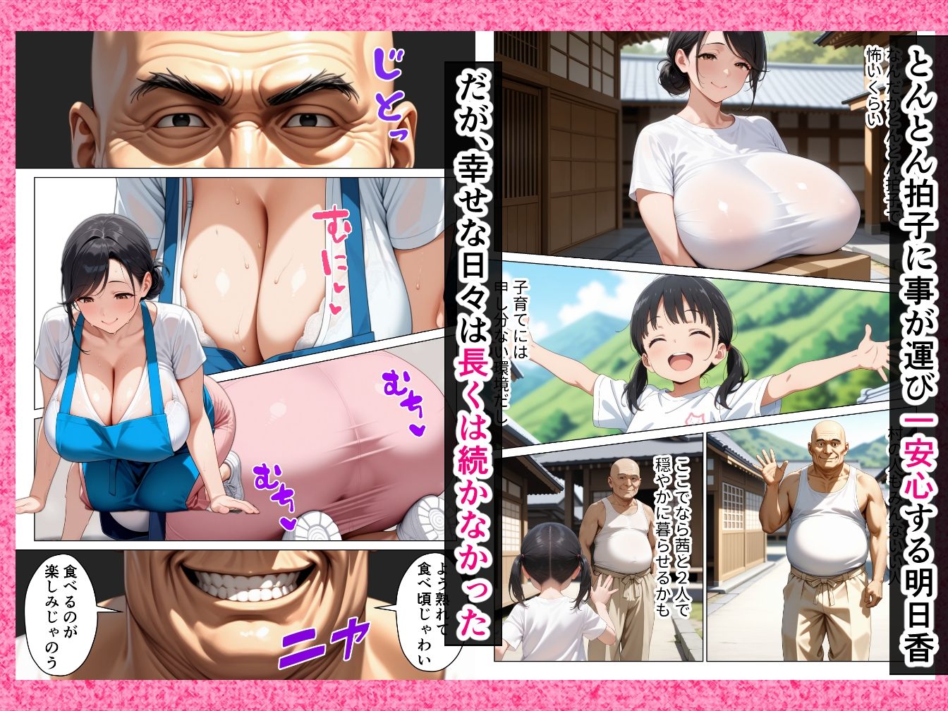 DV夫から逃げた先で待っていたのはきもおじ村長の終わらない中出し地獄でした - サンプル画像 3