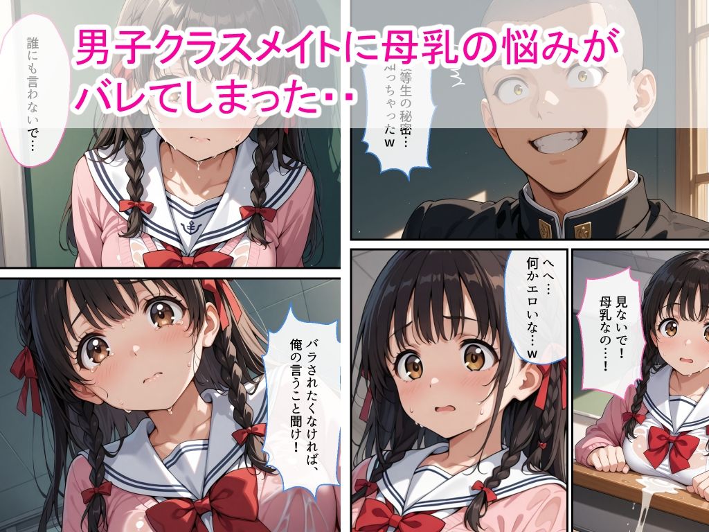 母乳女子校生が男子生徒に弱みを握られ中出し絶頂した話 - サンプル画像 2