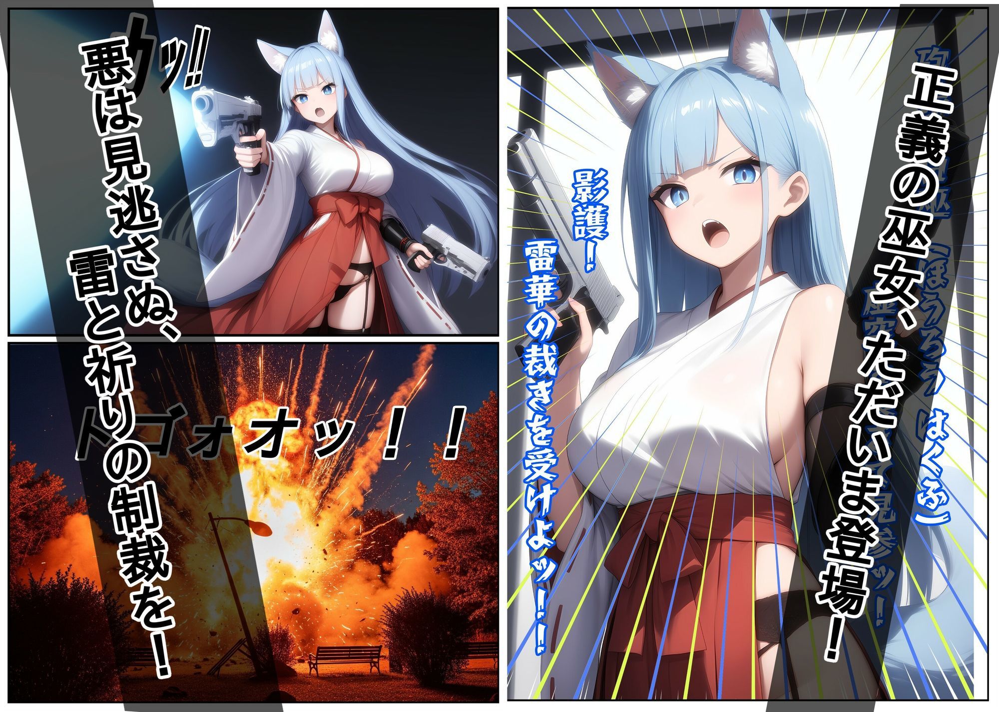 うるおい巫女  狼と弾丸とご奉仕巫女 - サンプル画像 2