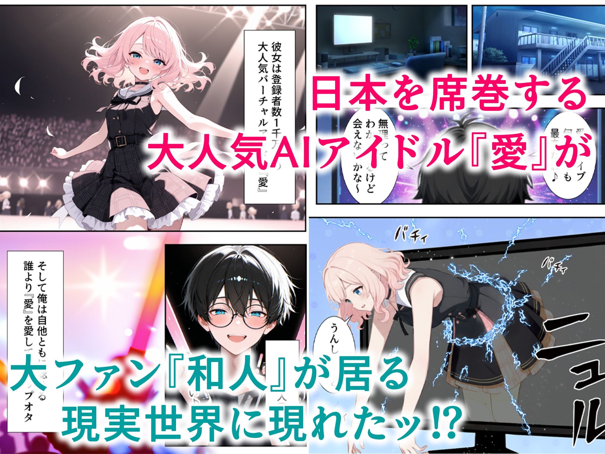 画面の向こうから推しが来た！失踪したAIアイドルとの甘とろ生活 - サンプル画像 1