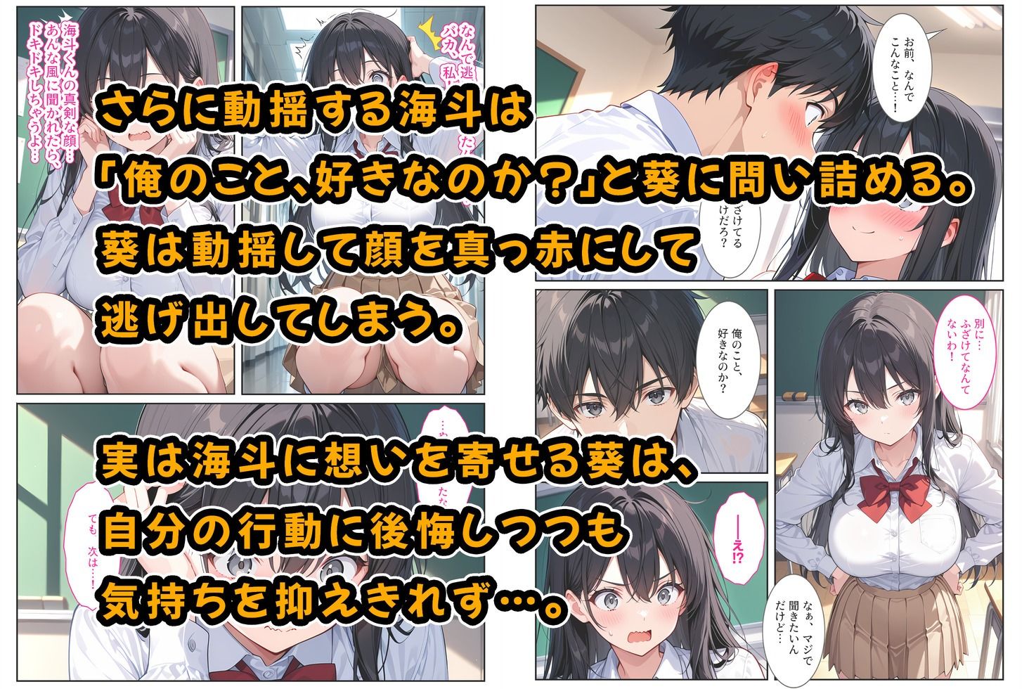 隣の席の清楚な爆乳同級生がカラダで煽って中出し懇願してくる話 - サンプル画像 3