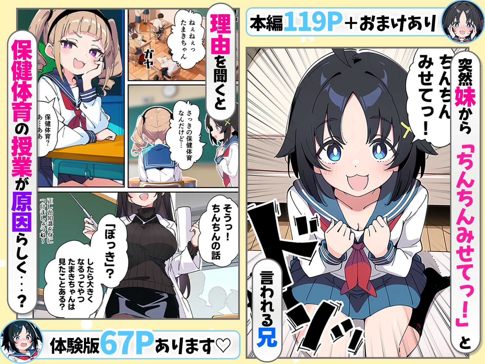 性に好奇心旺盛な妹と実践形式で性教育して中出しえっちする話 - サンプル画像 3