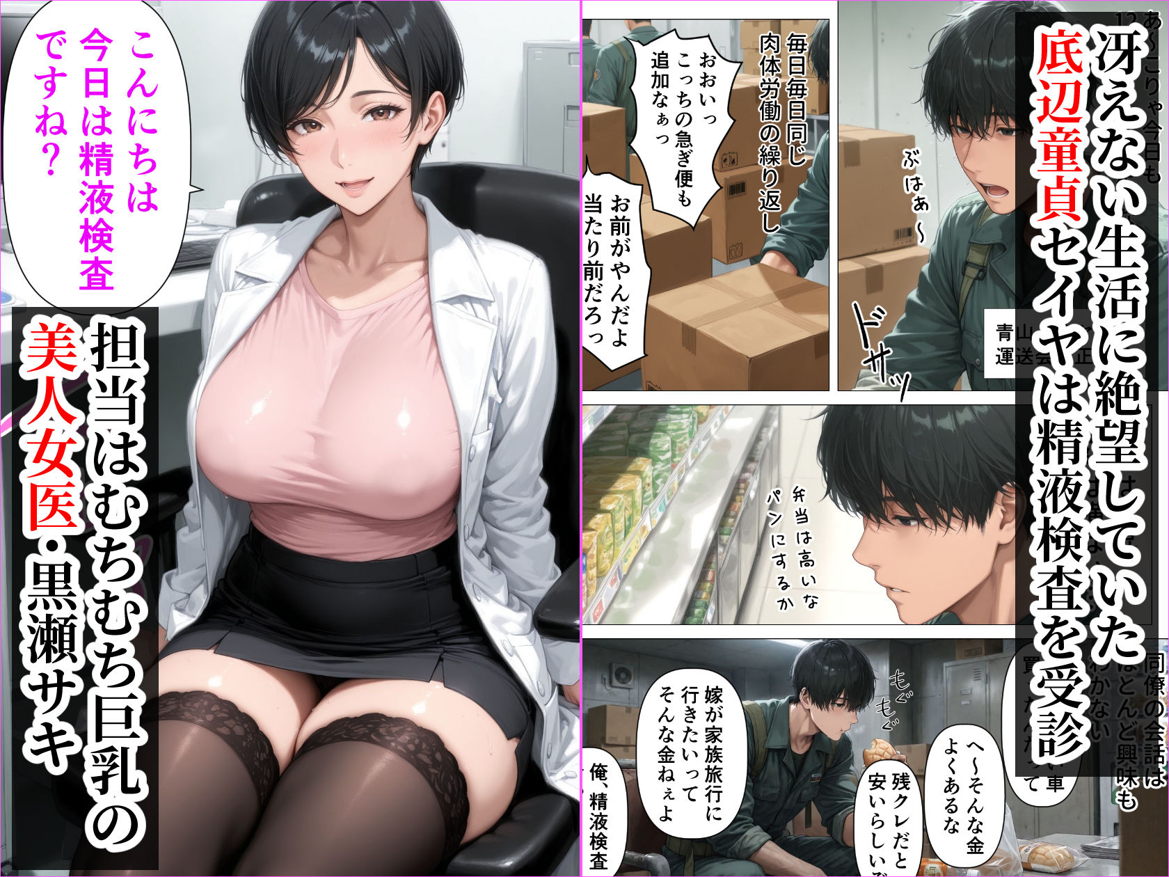【精液が最強の美容薬の世界】 SSSレア精液で人生逆転！むちむち人妻女医の特別検診 - サンプル画像 3