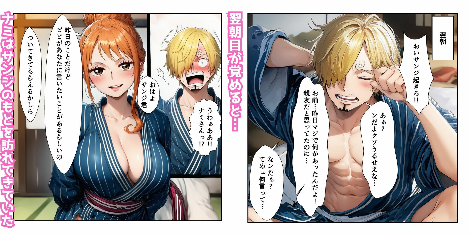 ハーレム温泉修学旅行で学園四天王美女に中出し！【ナミ・ロビン・ビビ・ハ〇コック】 - サンプル画像 5