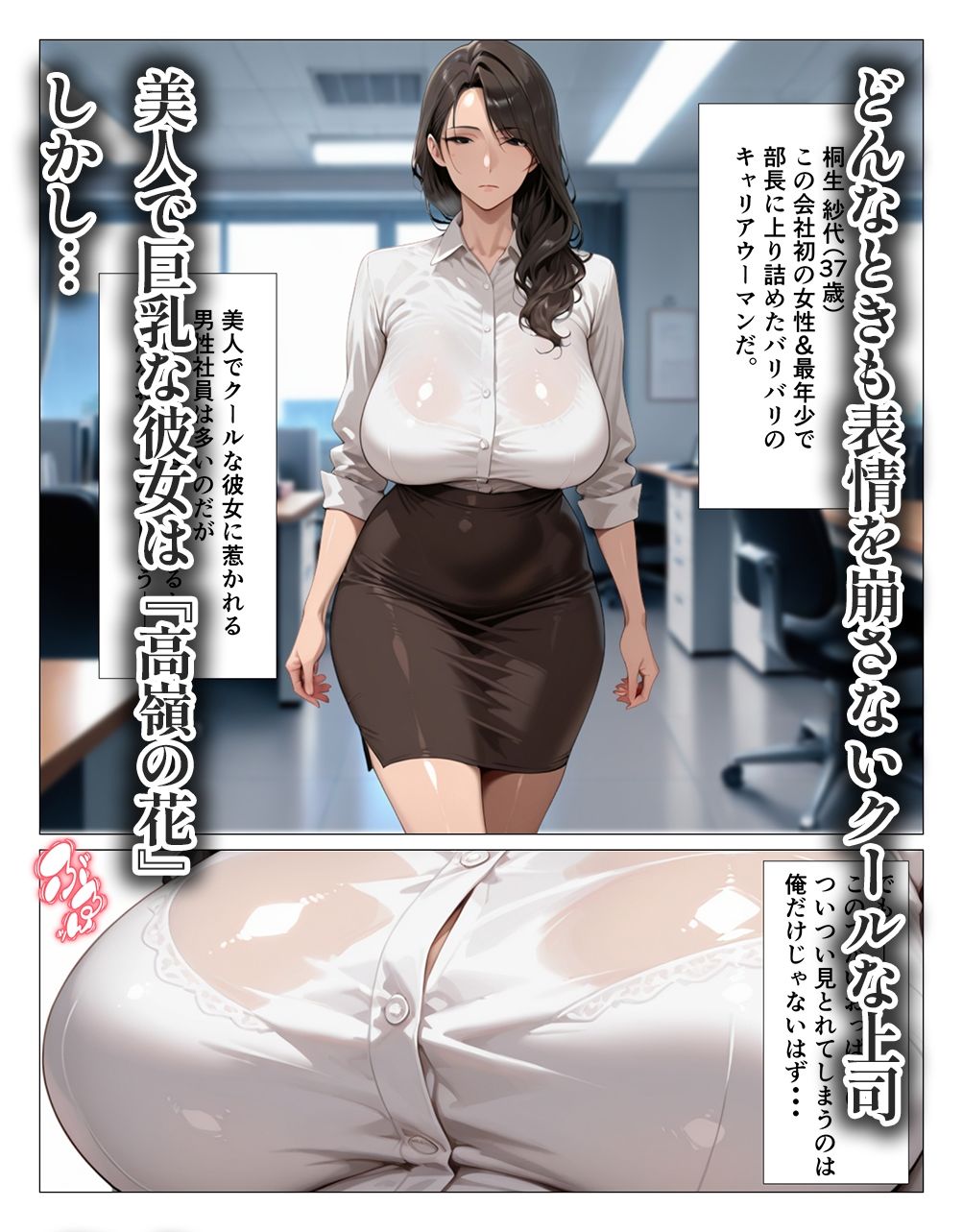 クール系巨乳上司のご奉仕残業デトックス - サンプル画像 1