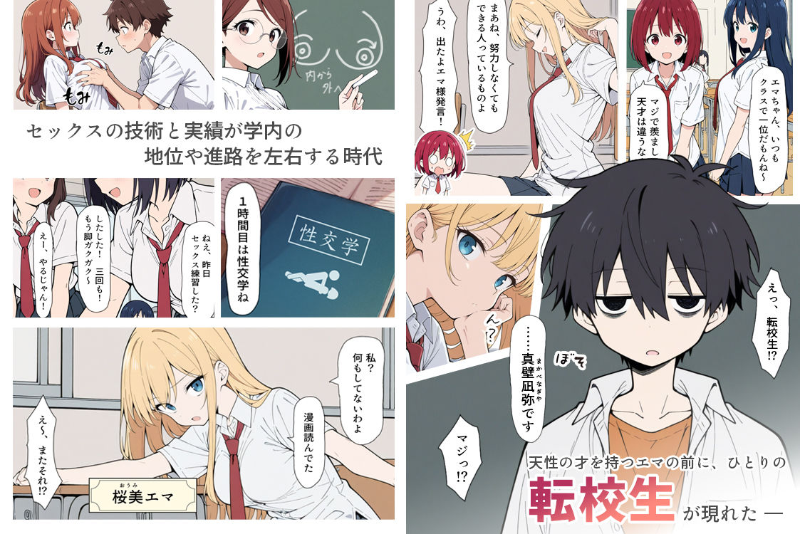 陰キャ転校生はセックス最強 - クラス代表の座を奪われた私 - - サンプル画像 1