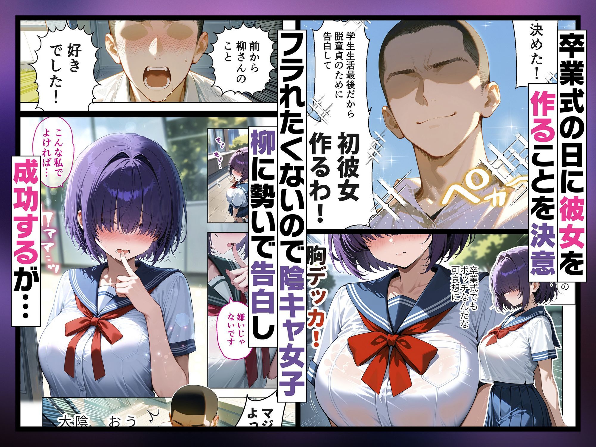 メカクレ陰キャ女子がちょろすぎたので彼女にしてみた話 - サンプル画像 1