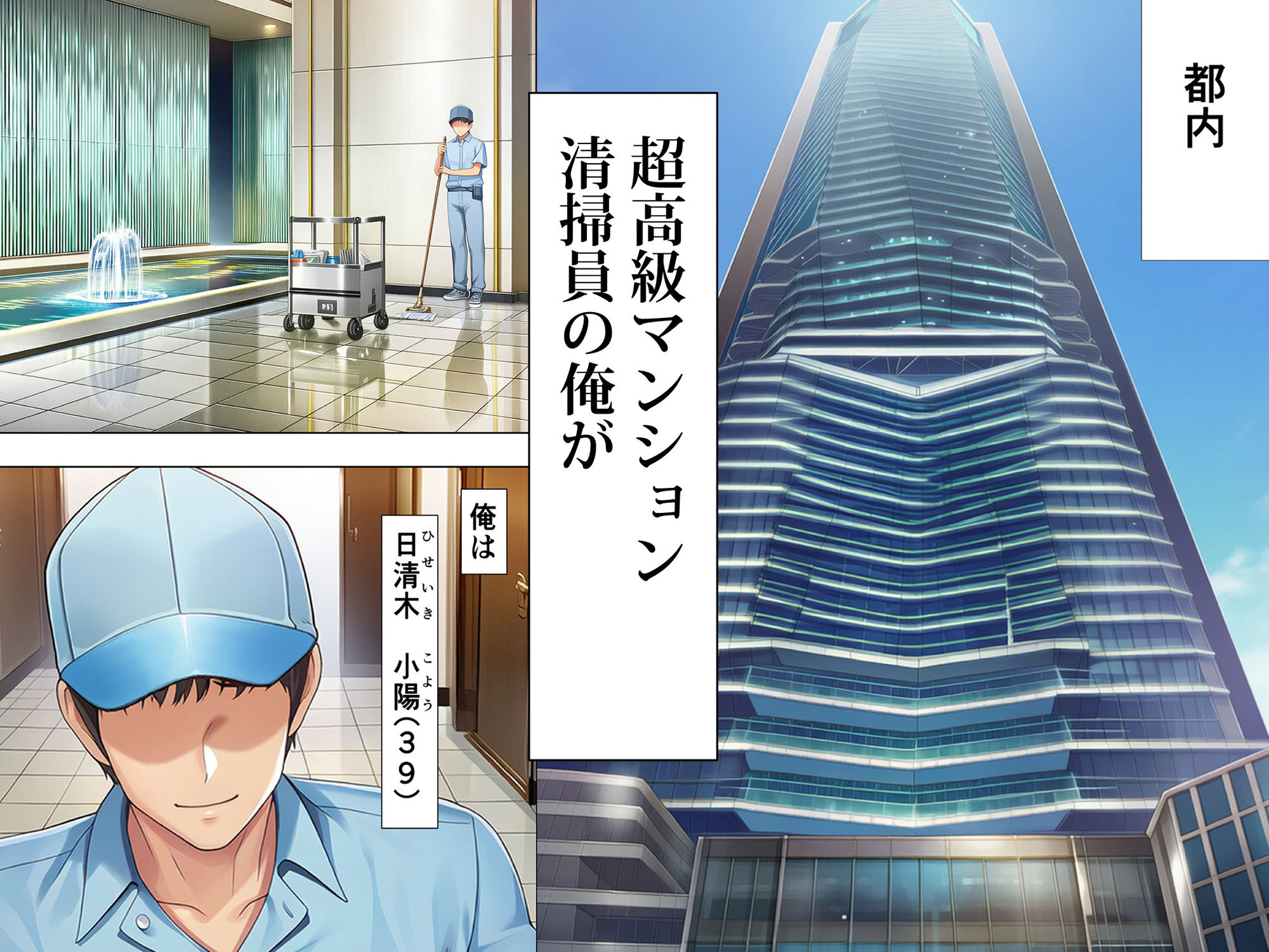 超高級マンション清掃員の俺、仕事ついでにハイスペ美人居住者たちの愚痴を聞いていたら完全合意の中出しハーレム生活を送ってしまう - サンプル画像 1