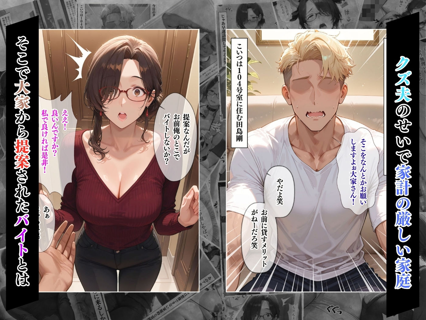 【4K高画質】人妻限定アパート 102号室 田島雪乃 〜大家のペットになった日編〜 - サンプル画像 5