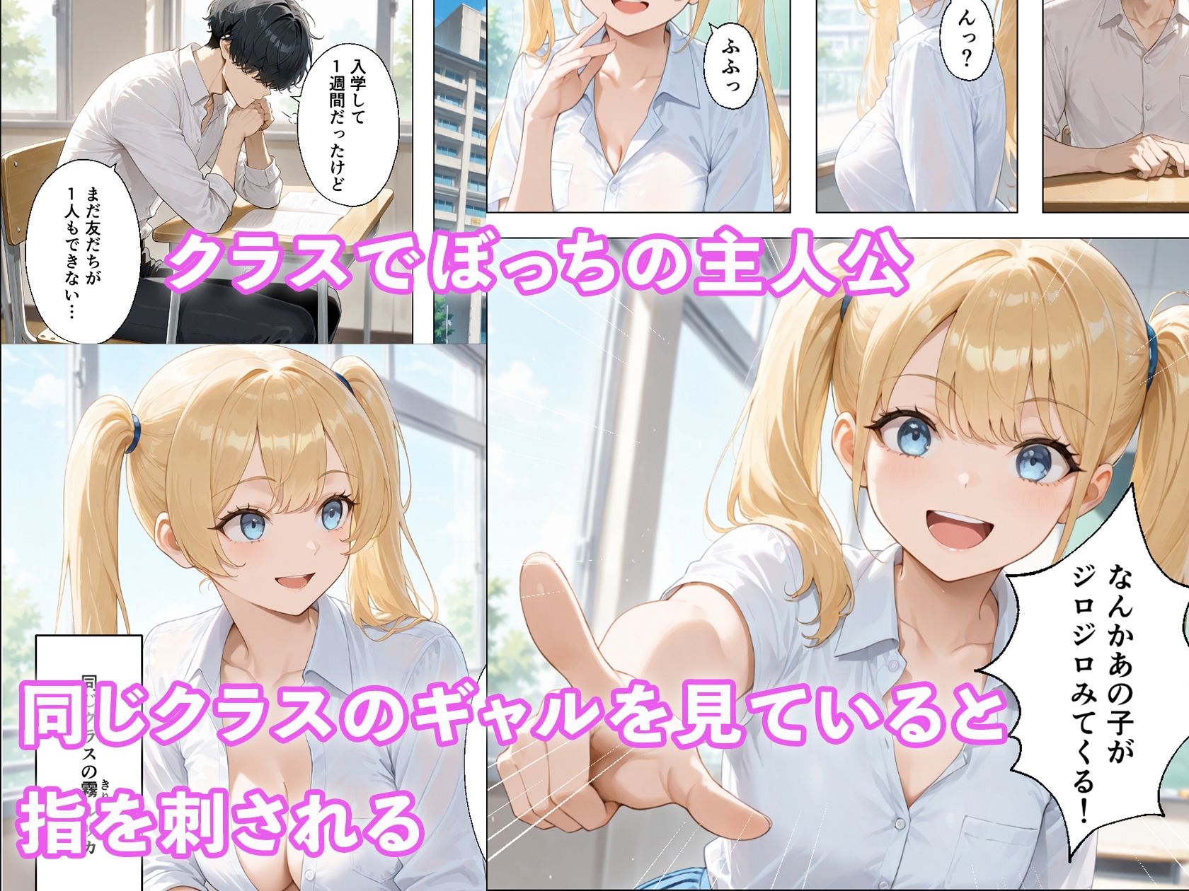 陰キャな僕がなぜか金髪ギャルと付き合えた話 〜金髪ギャルからの責めを我慢できたら生えっち！？〜 - サンプル画像 1