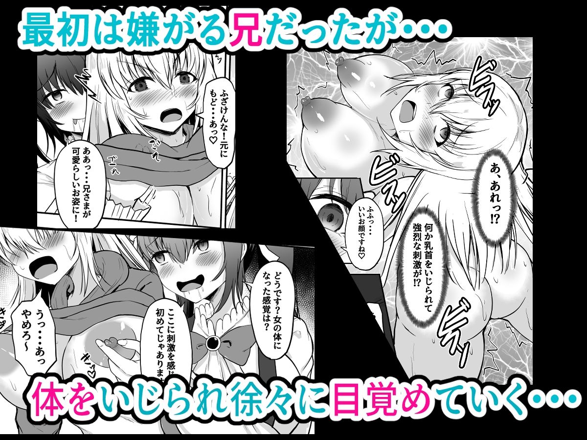 TS兄とフタナリ妹  妹のイチモツとペニスバンドで2本刺し - サンプル画像 2