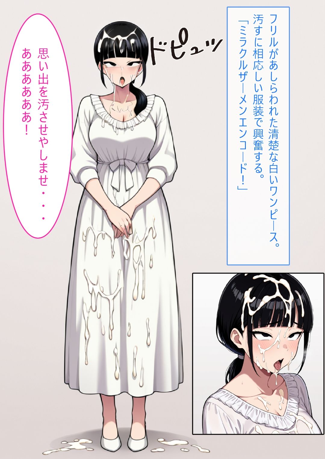 【AI生成CG利用マンガ】人妻対魔巫女を即堕ちさせてエロ服チェンジ - サンプル画像 7