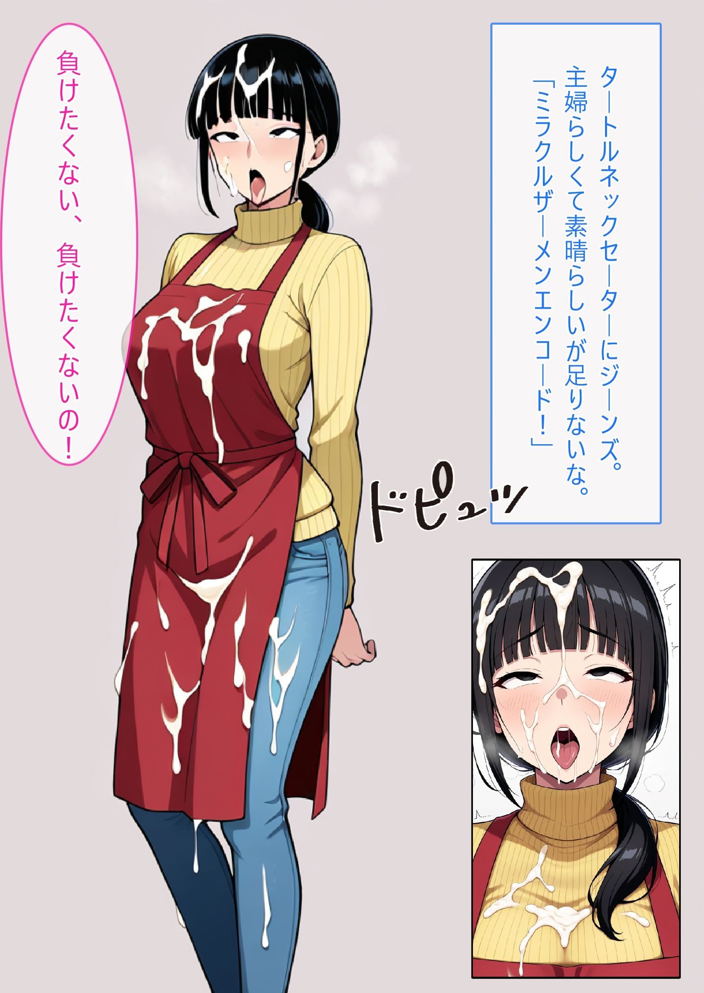 【AI生成CG利用マンガ】人妻対魔巫女を即堕ちさせてエロ服チェンジ - サンプル画像 9