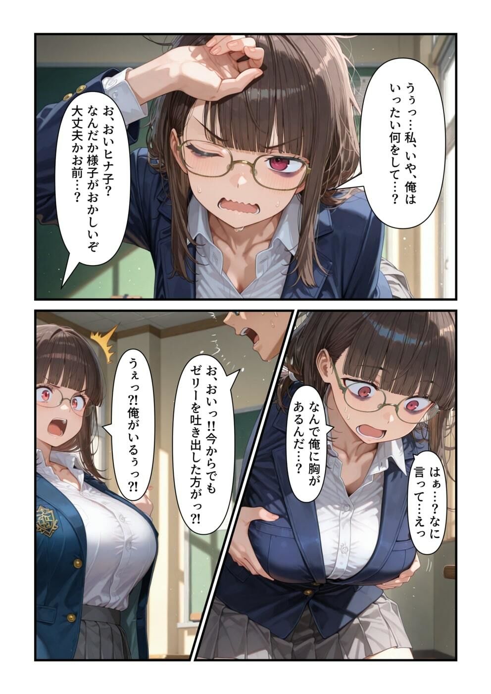 【乗っ取り】告白してきた女に合意で自分の人格ゼリーを飲ませてみた - サンプル画像 3