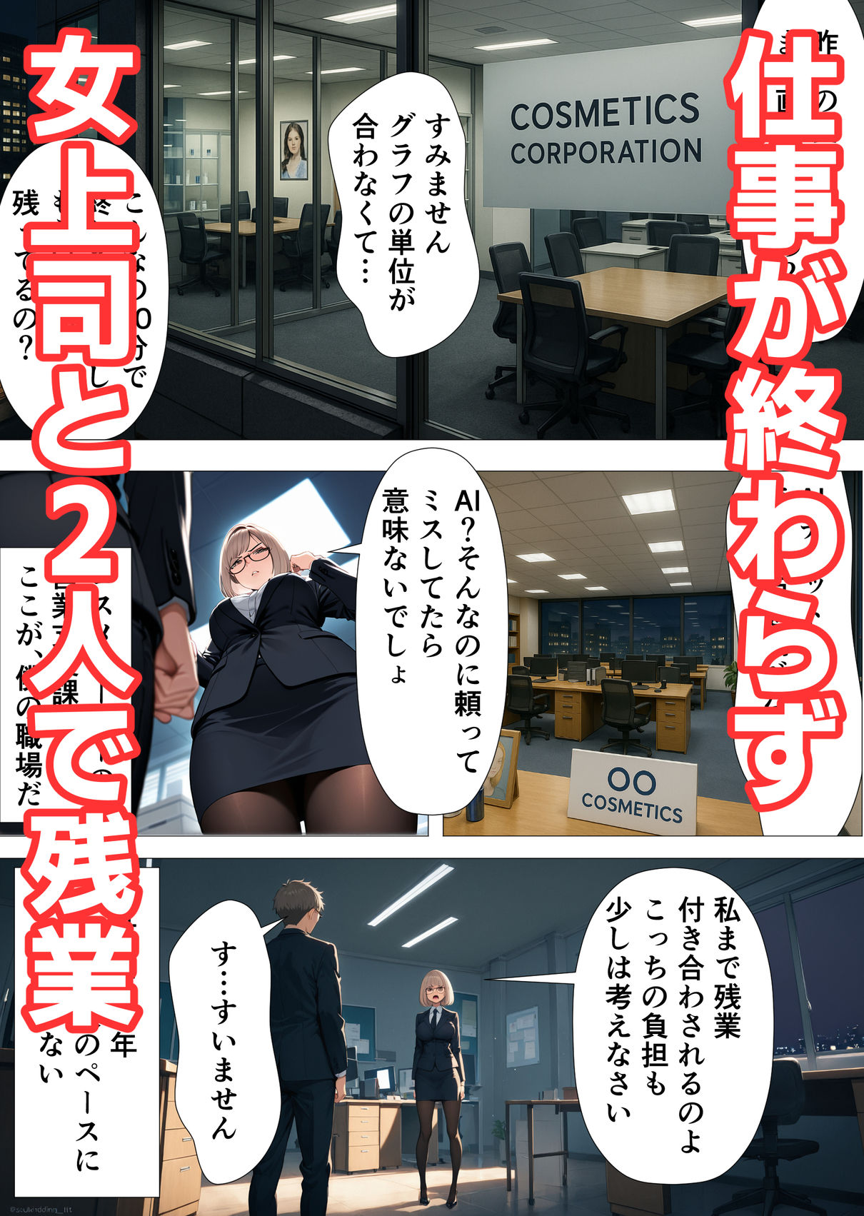 ドS女上司の本性がドMだったので会社で中出ししてやった話 - サンプル画像 1