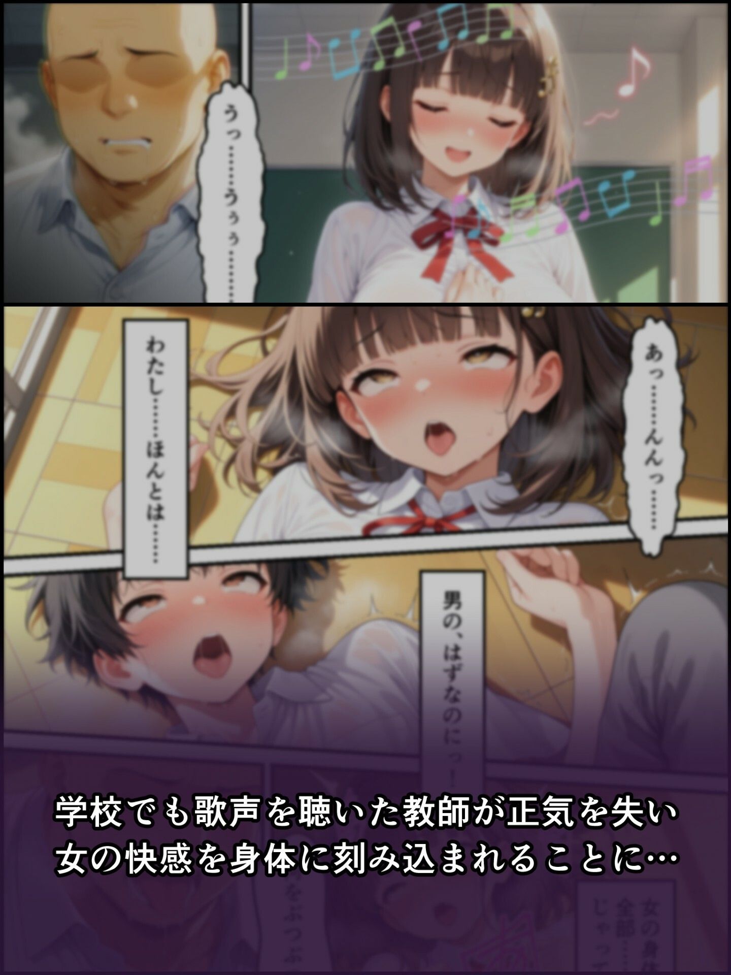 蝕宴のコラプティオ  淫魔シスターの呪いで少女に変えられた幼馴染が、歌の魔力でギャル淫魔に堕ちるまでの10日間 - サンプル画像 6