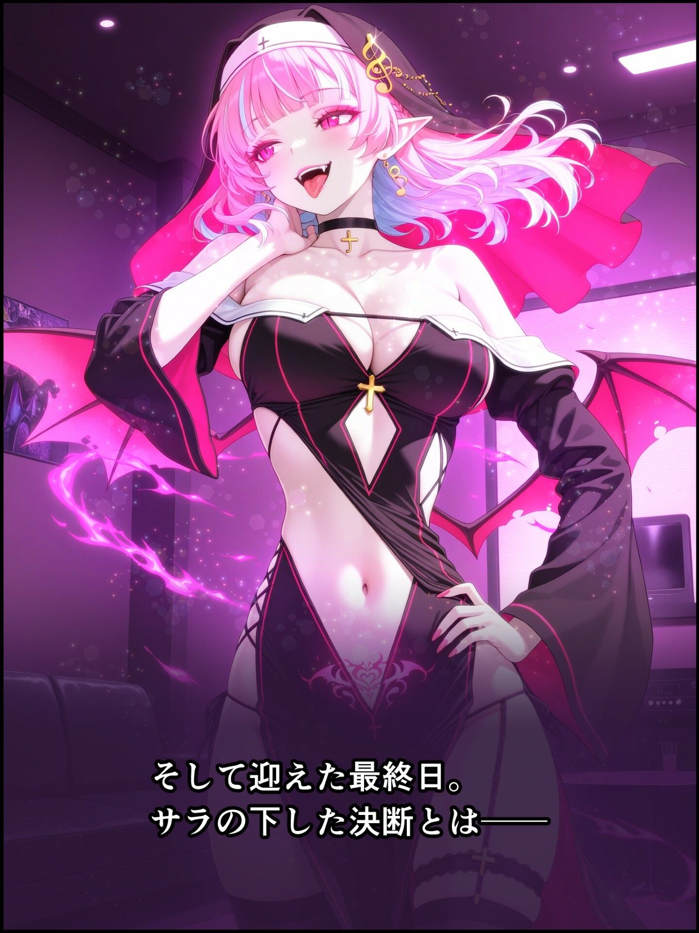 蝕宴のコラプティオ  淫魔シスターの呪いで少女に変えられた幼馴染が、歌の魔力でギャル淫魔に堕ちるまでの10日間 - サンプル画像 10