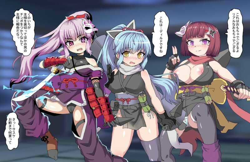 くのいちたちが主様に内緒で レンタルチンポを使って性欲処理しちゃった - サンプル画像 2