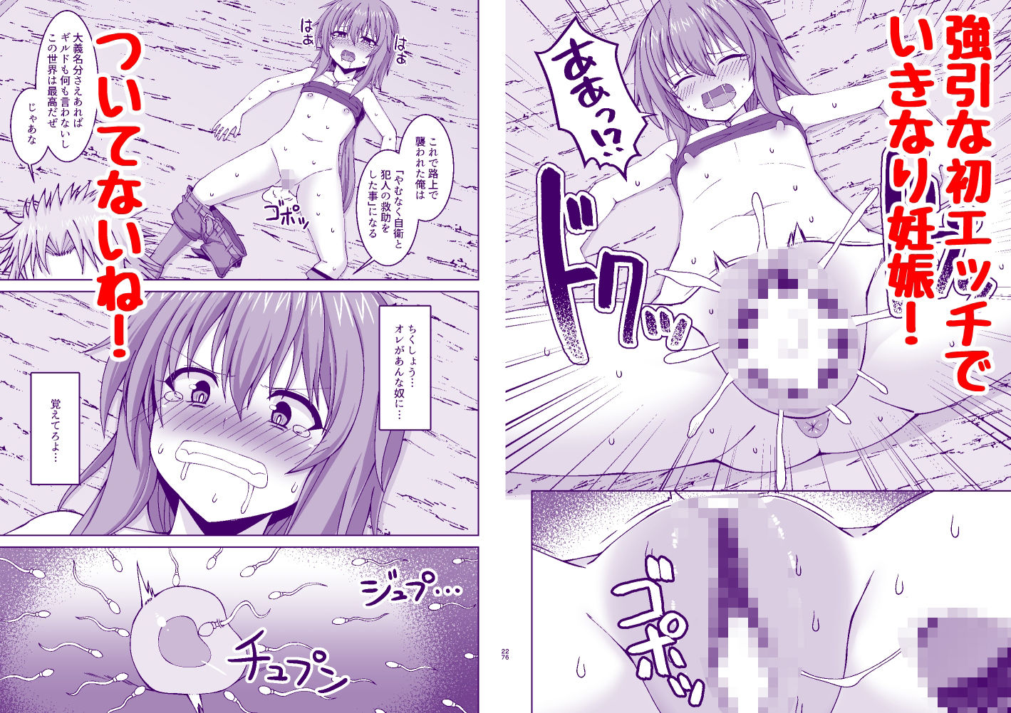 幻想妊婦臨歓  悪いシーフ娘がお仕置きされてボテ腹売春娘に堕とされる本 - サンプル画像 3