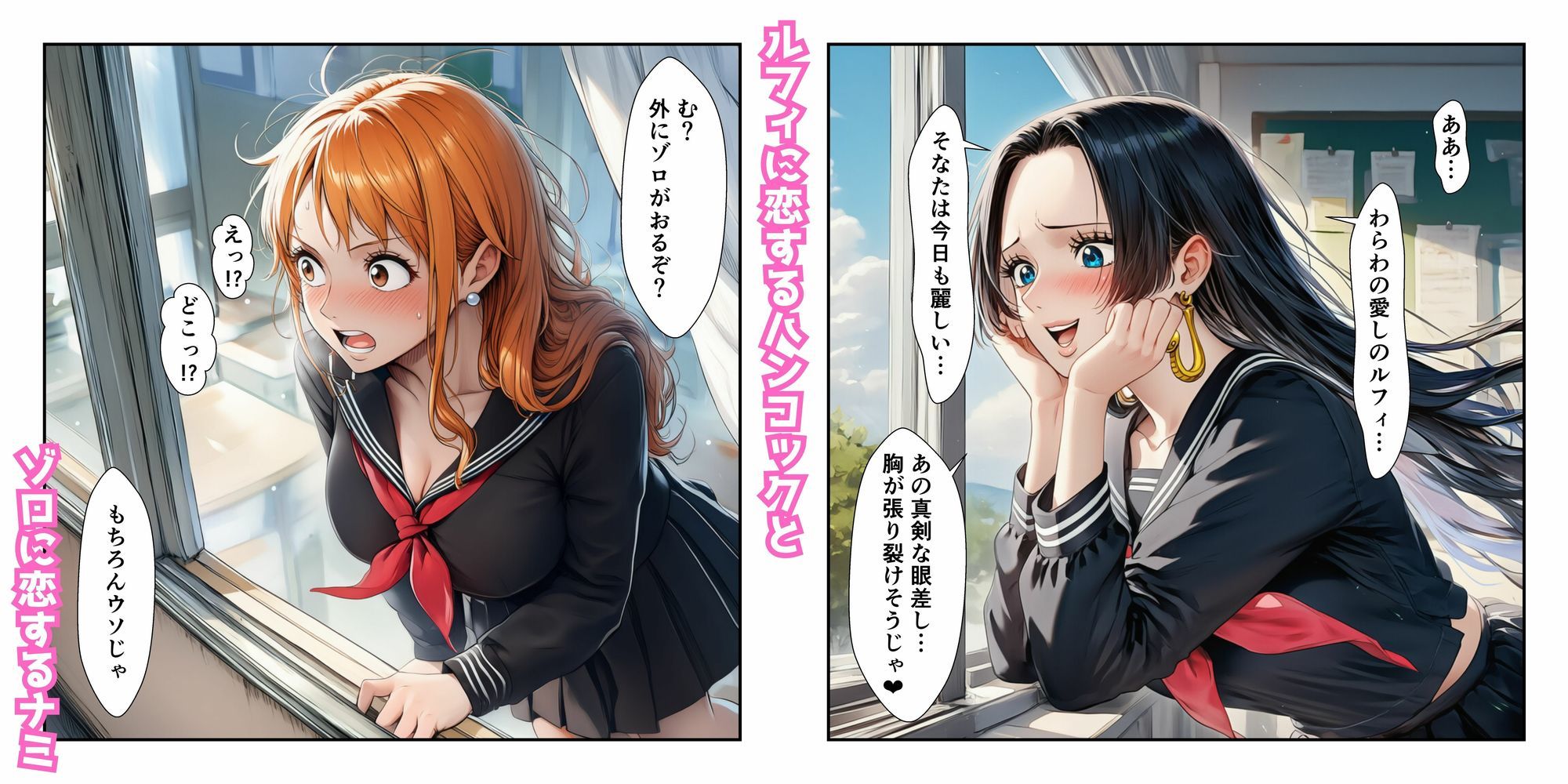 催●レ〇プでイキ狂い！？ ナミ＆ハン〇ック強●快楽堕ちSEX - サンプル画像 1