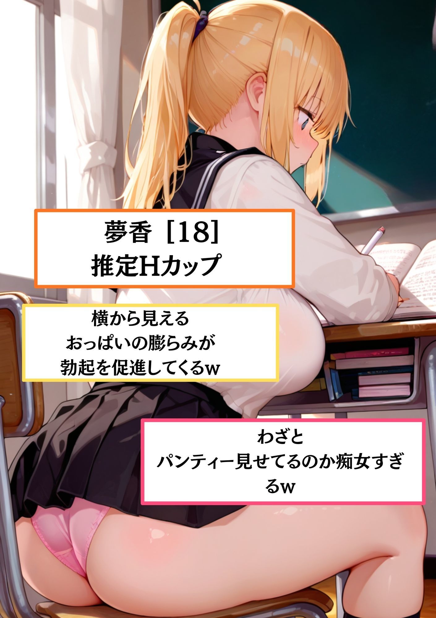 【速報】【JKが痴●被害に遭いました】巨乳のせいで痴●被害が多発！？夢香《18歳》Hカップ 女子校生のマンコに男がチンコを挿入し精子をドピュっと出す。 - サンプル画像 1