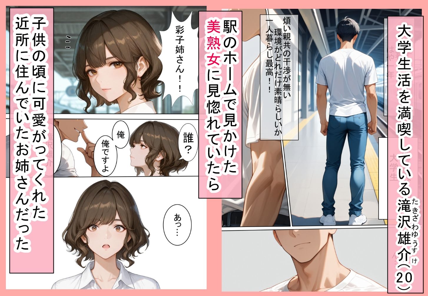 子供の頃に可愛がってくれた憧れのお姉さんと再会してNTRした話 - サンプル画像 1