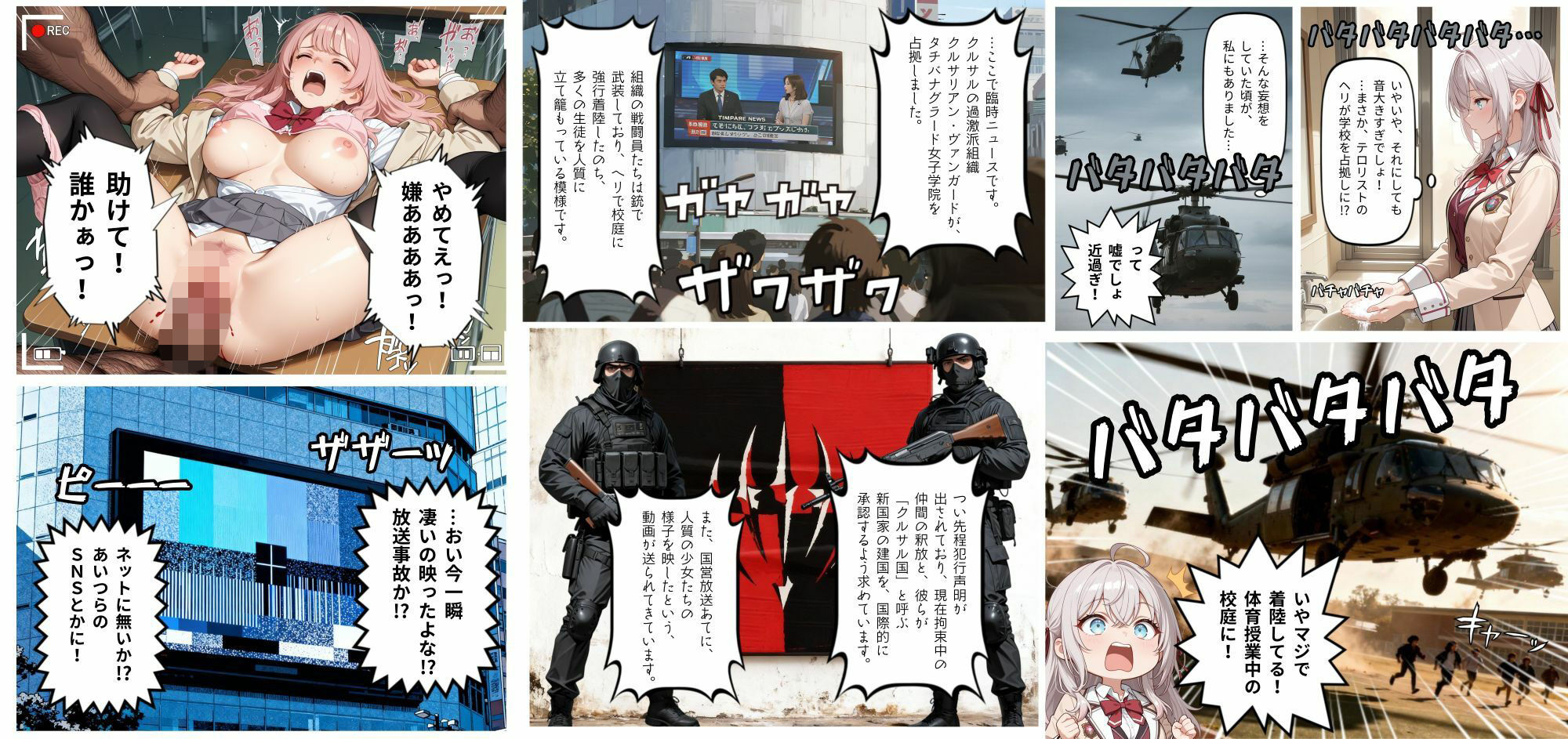 女子校占拠テロリスト - サンプル画像 1