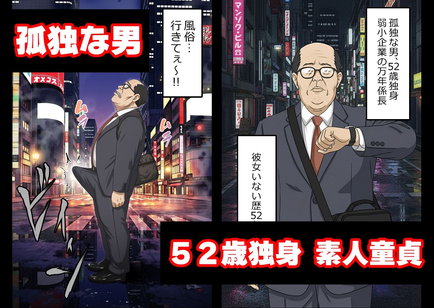 キモ男達の風俗道中〜格安ピンサロ編〜 - サンプル画像 1