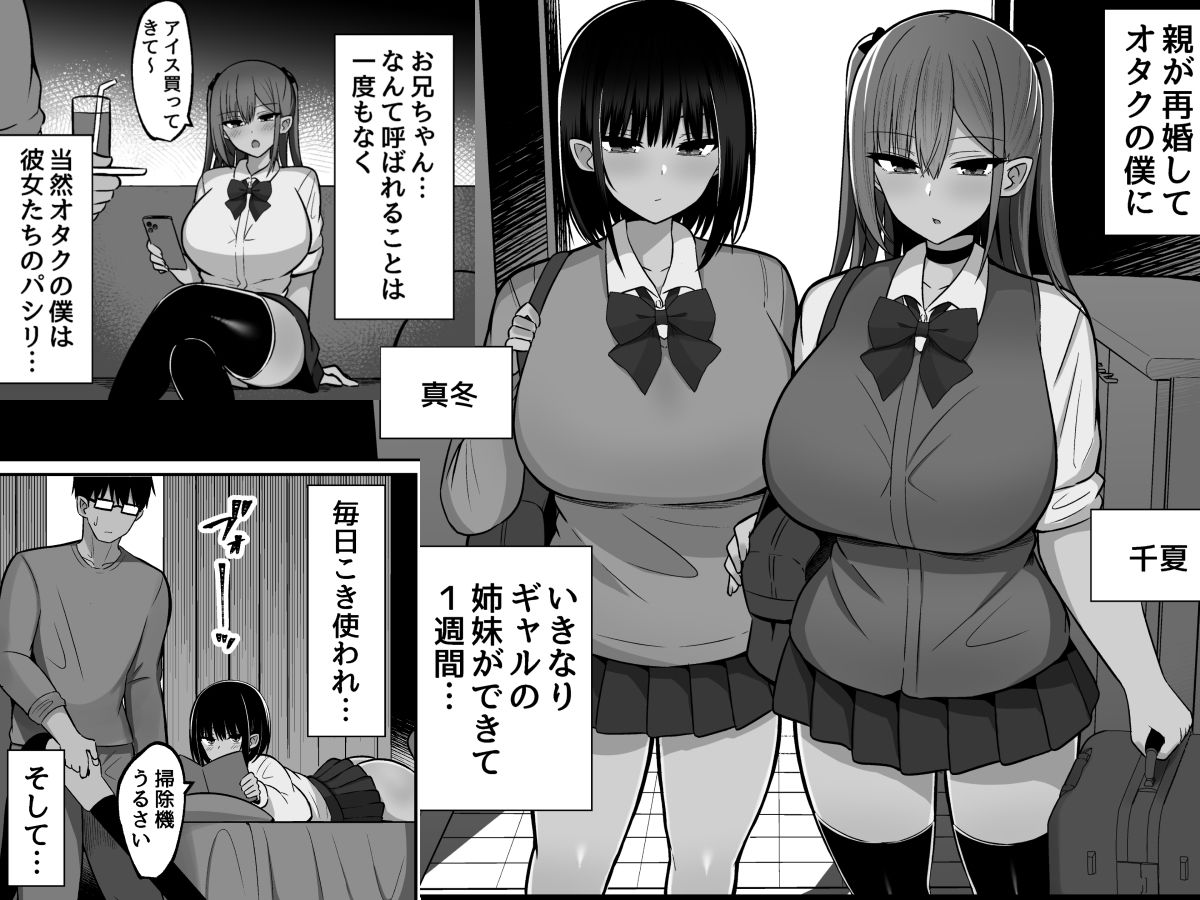 いきなりギャル姉妹〜親の再婚でデキたギャル姉妹にチンポ貸す話 - サンプル画像 1