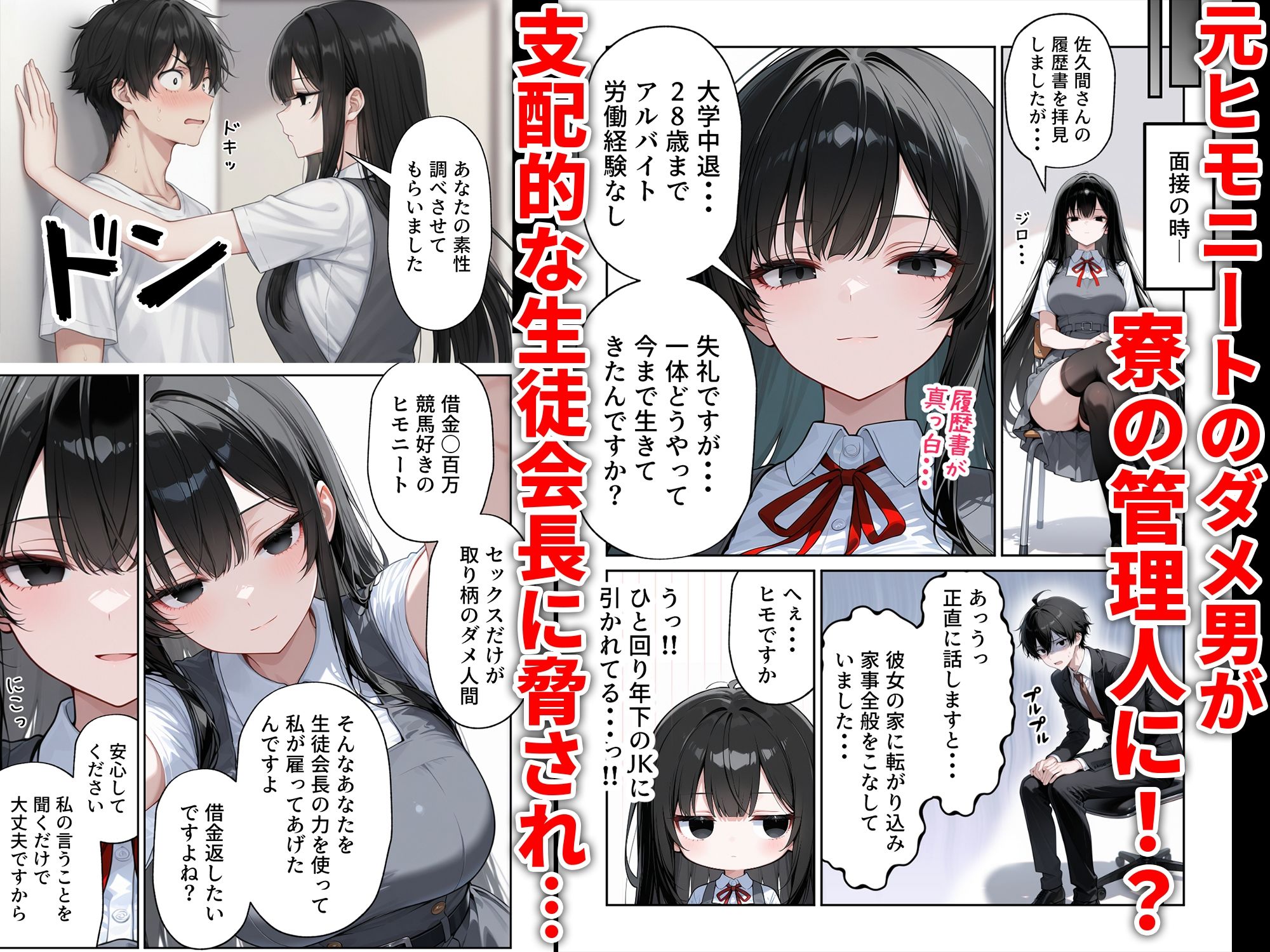 J●ハーレムえっち  生徒の性処理も寮の管理人の仕事だった話 - サンプル画像 2