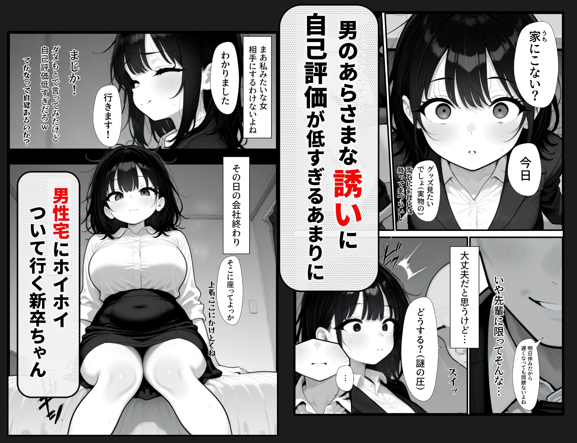 見た目の自己評価が低い新卒ダマしちゃった（ハート） - サンプル画像 3