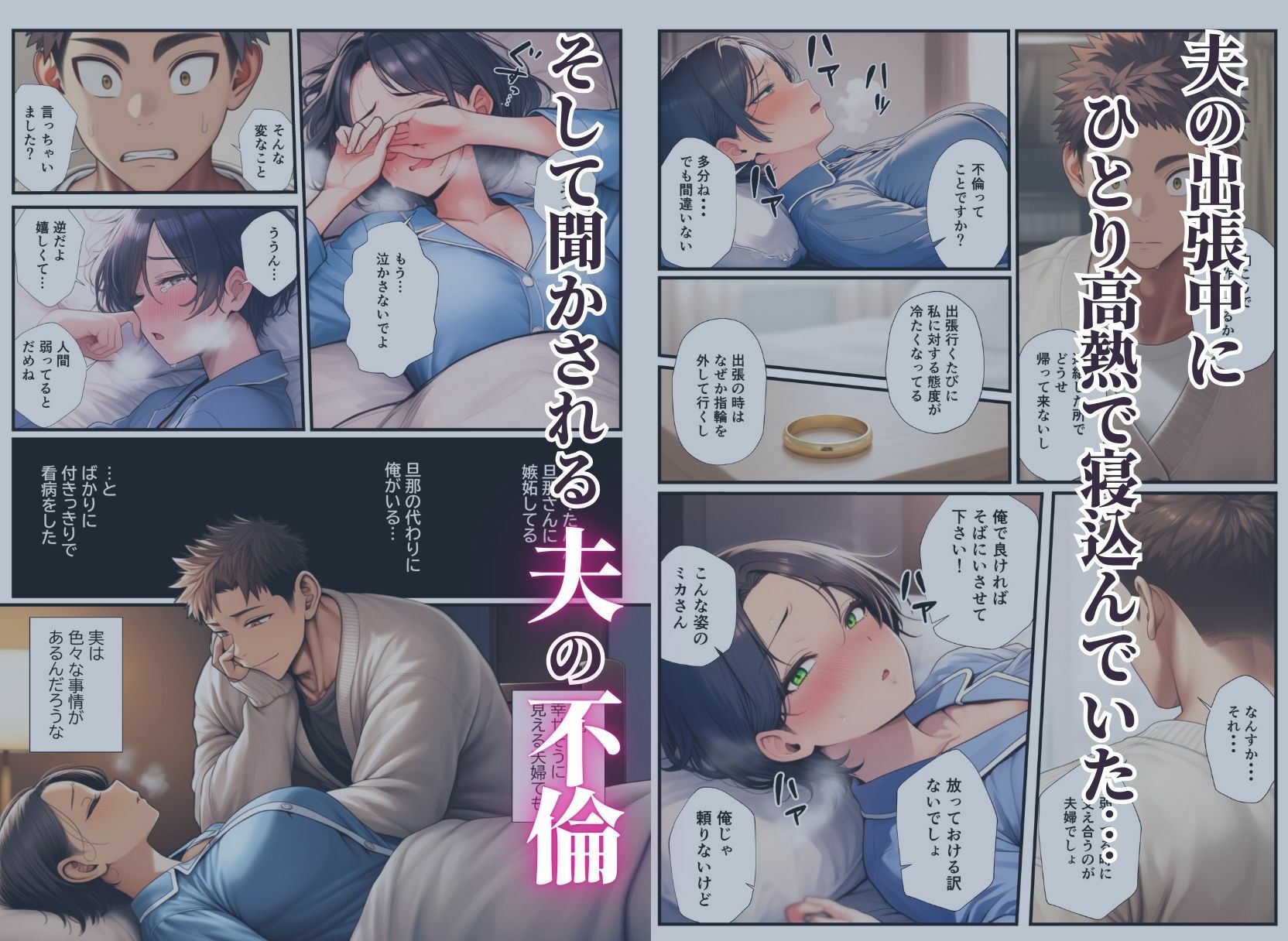 バ先の美人客は隣部屋の人妻熟女〜夫の出張中に朝まで種付けセックスしちゃった話〜 - サンプル画像 7