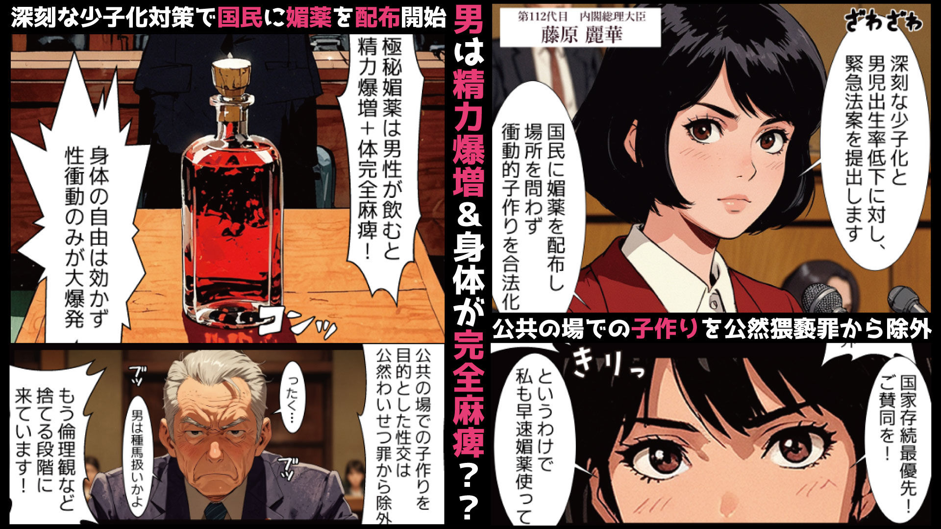 チンポ乾く暇なしっ！子作り法案発動！媚薬盛られて種馬になった俺 - サンプル画像 2