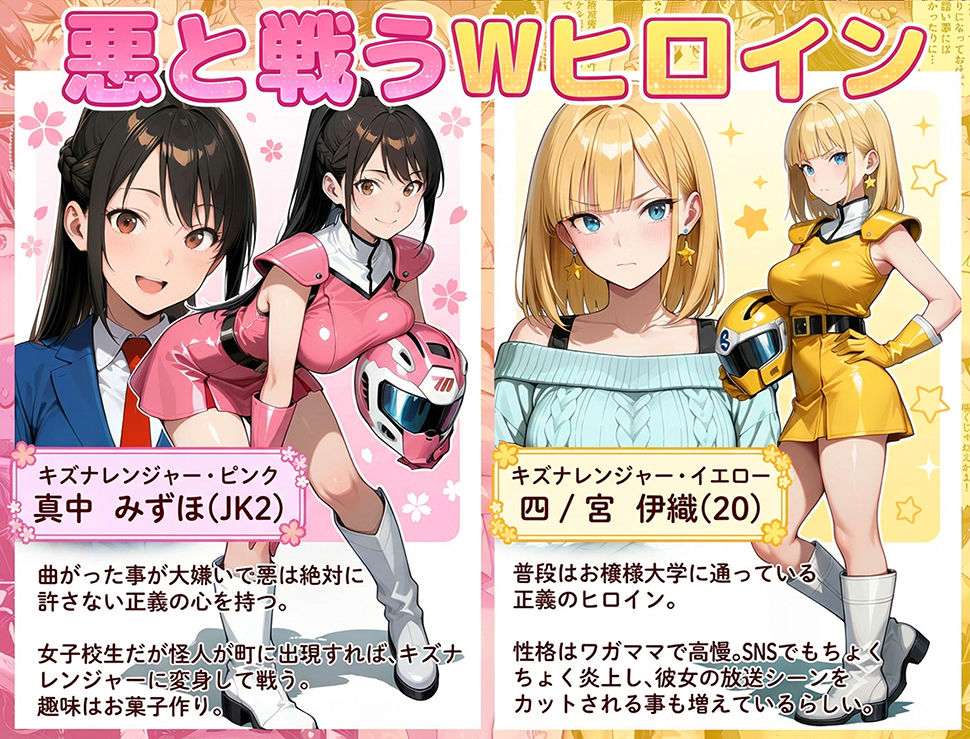 正義の戦隊ヒロイン！無限ハードSEXで戦えないほど快楽依存に調教され悪の組織に完堕ちする！・後編 - サンプル画像 2