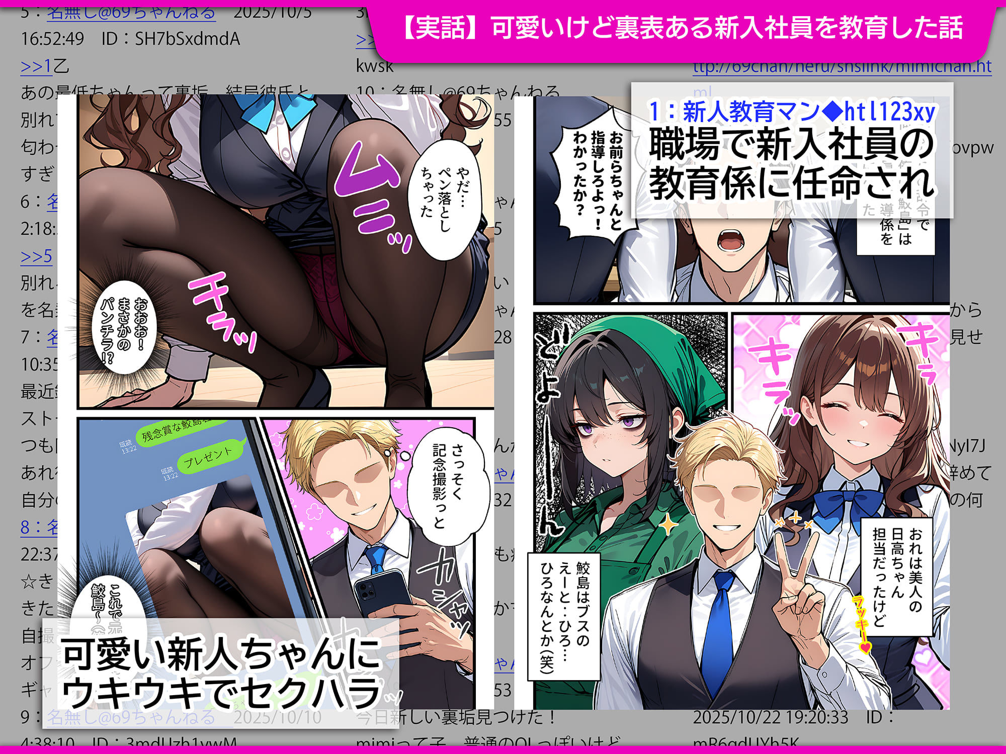 地味でブスだと思ってた新人清掃員の裏垢特定 粘着SEXで彼氏と別れさせた物語 裏ルート - サンプル画像 1