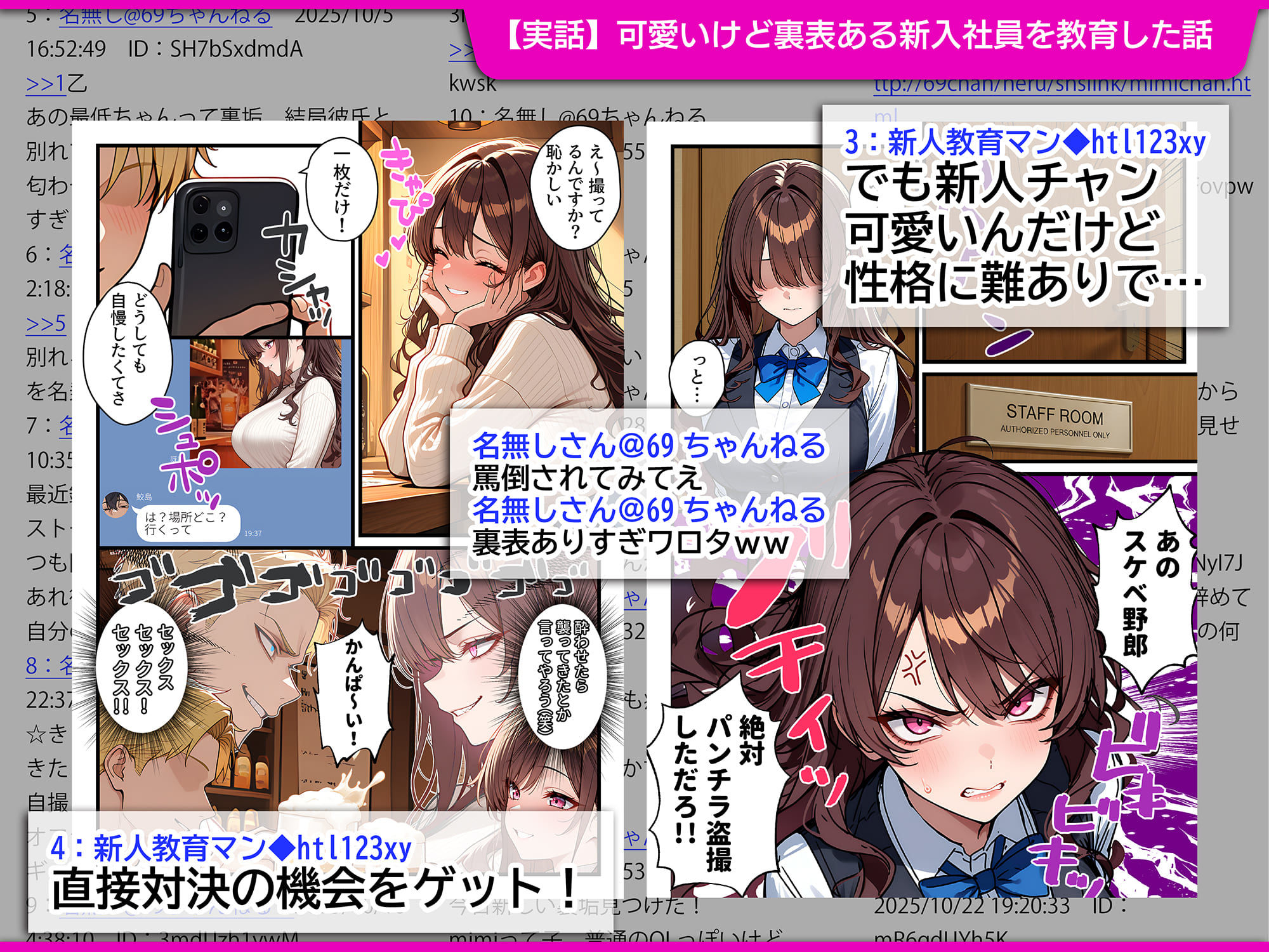 地味でブスだと思ってた新人清掃員の裏垢特定 粘着SEXで彼氏と別れさせた物語 裏ルート - サンプル画像 2