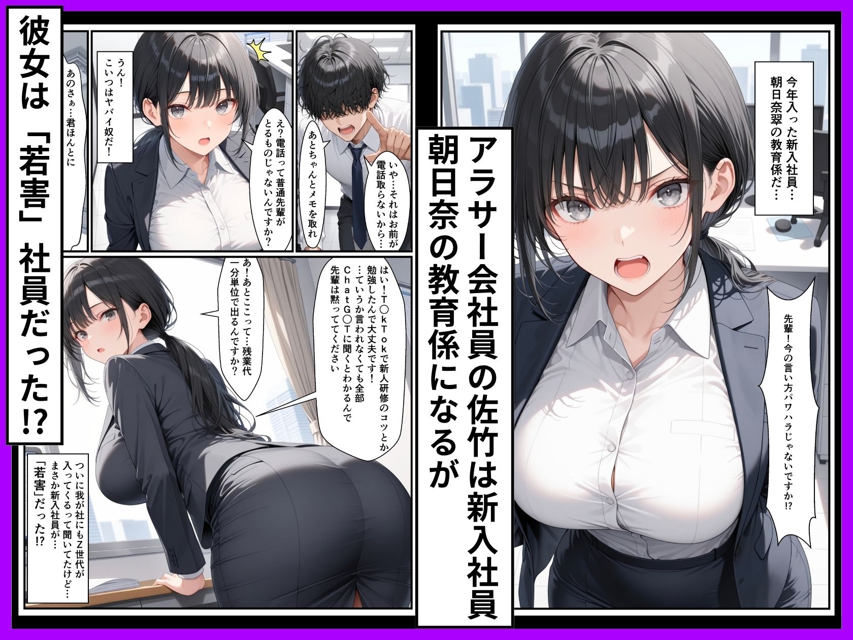 Z世代25卒新入社員の後輩ちゃんが若害なので性処理課に異動させたったwww - サンプル画像 1