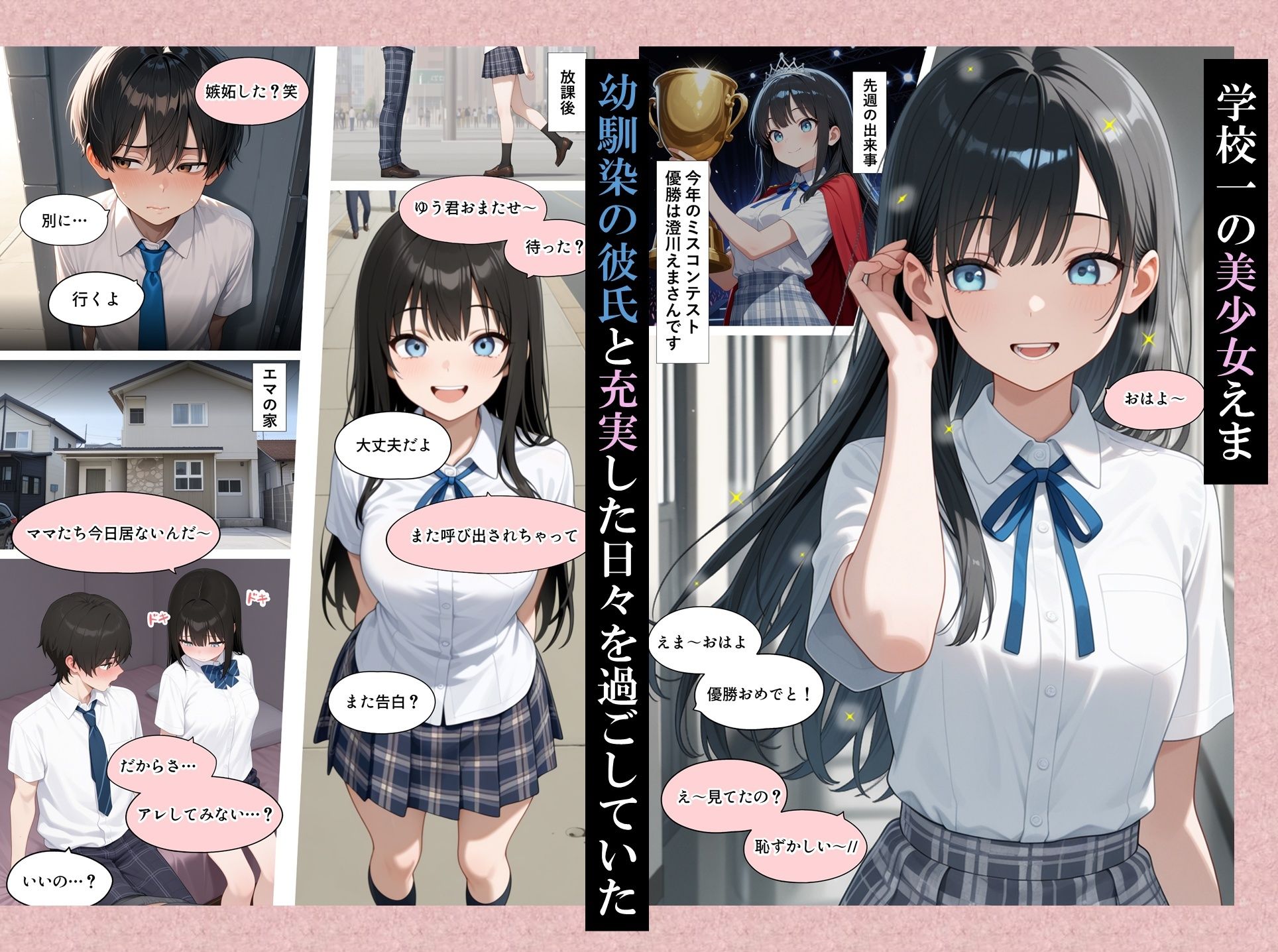 清楚でウブだったえまはデカち〇ぽに堕とされる - サンプル画像 1