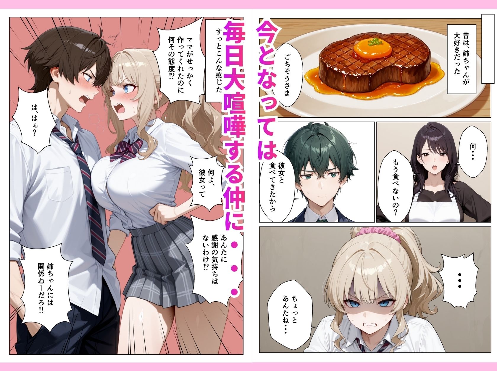 喧嘩中の姉（金髪巨乳ギャル）と甘々生中出しセックスで仲直りした話 - サンプル画像 3