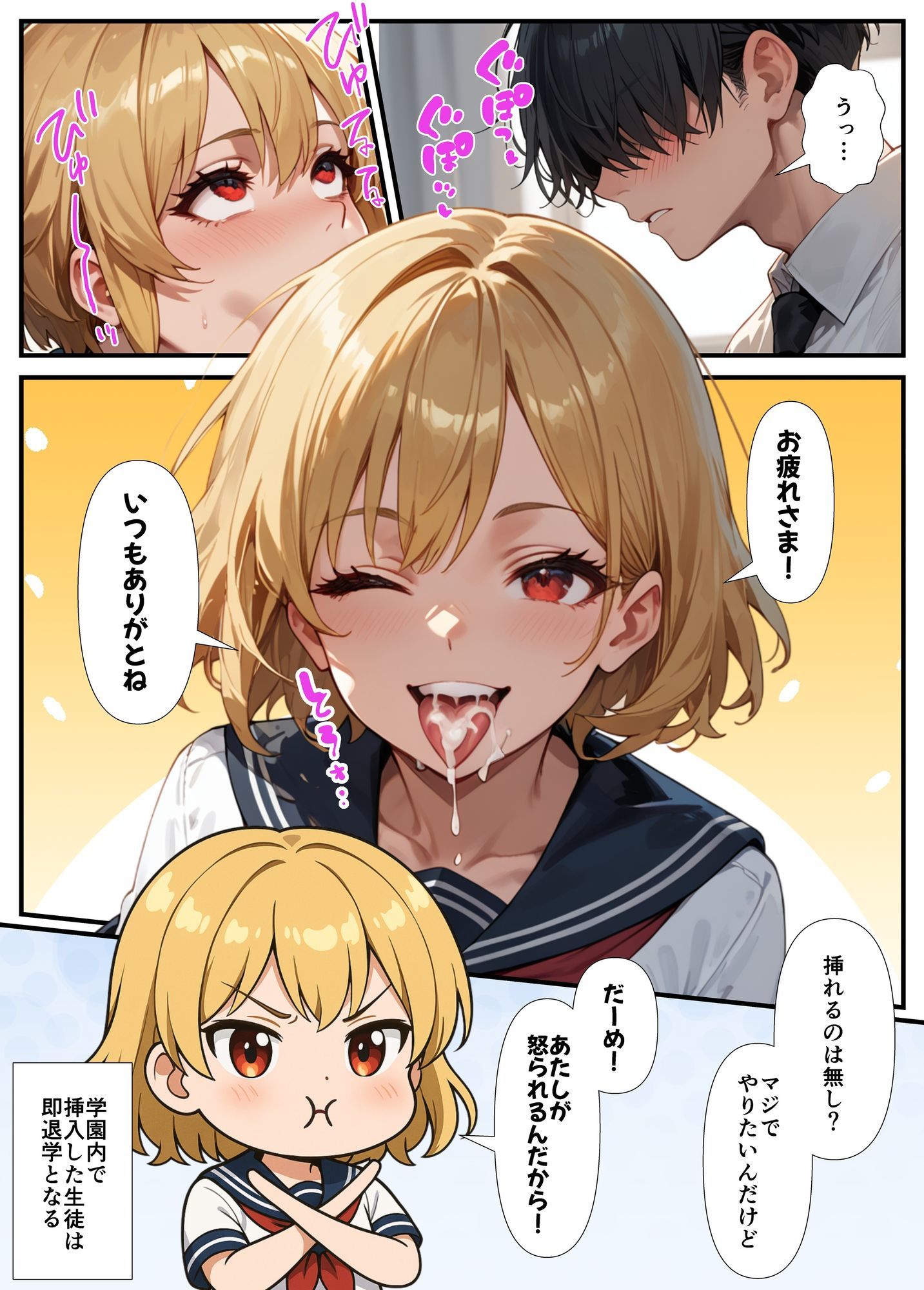 巨乳ギャルが先輩彼氏と教室でセックス！？ 撮影に成功した俺はこれをネタに本番の交渉をするwww - サンプル画像 5