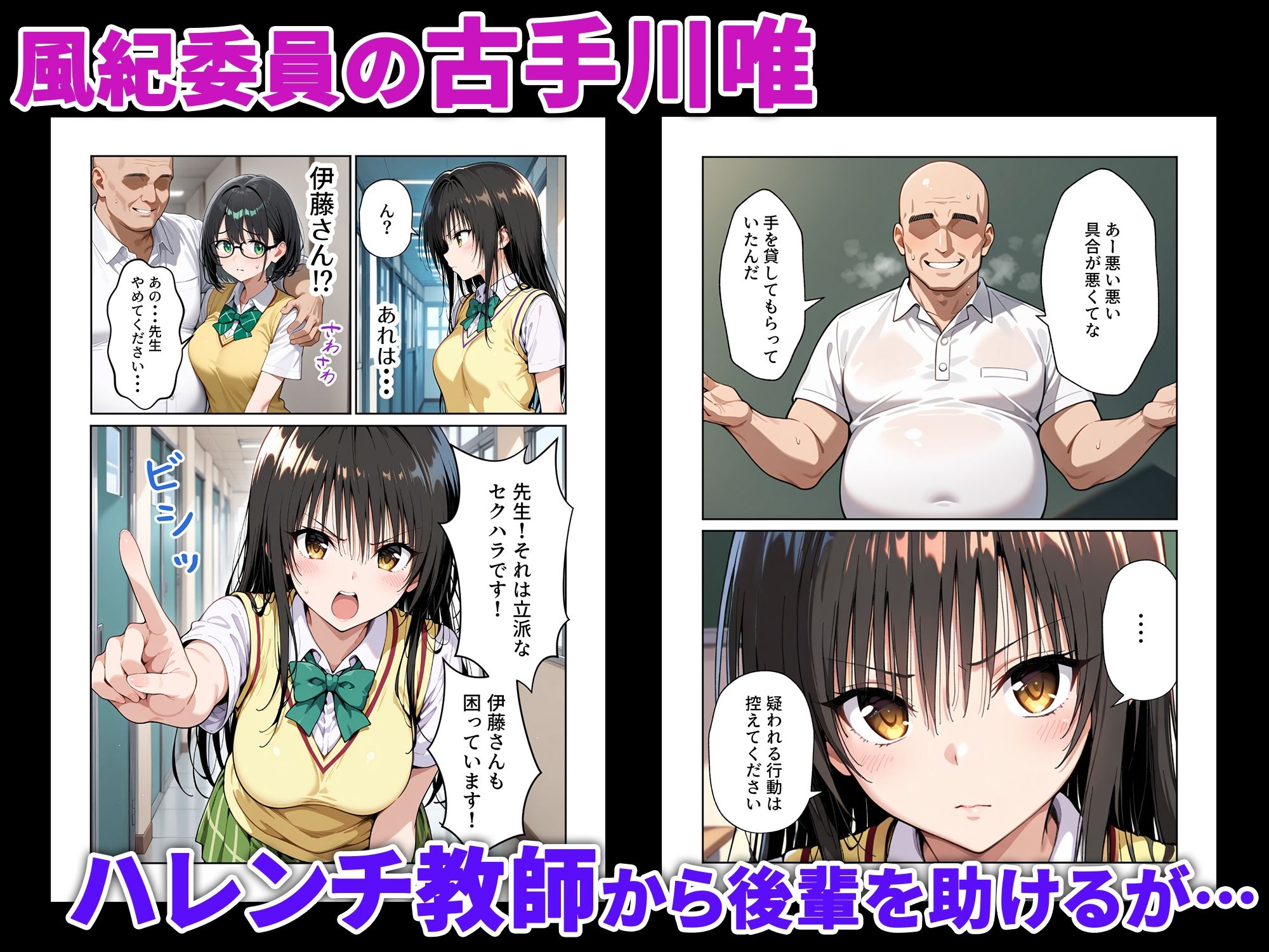 古手川唯  鬼畜教師の凌●性指導 - サンプル画像 1