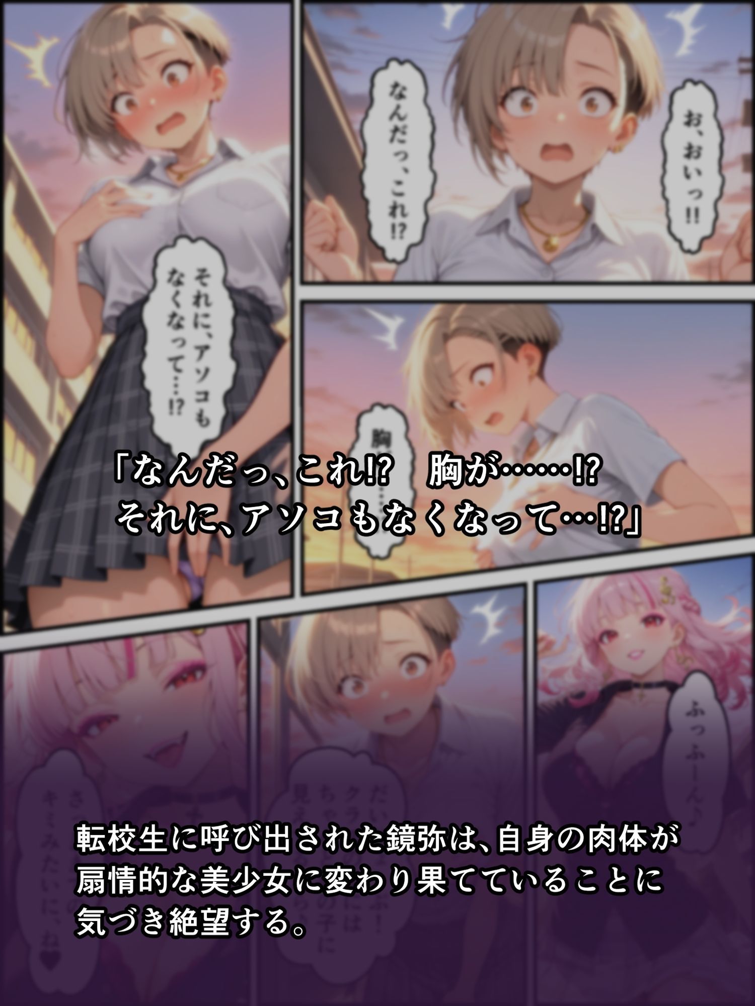 蝕宴のコラプティオ  淫魔の呪いで美少女に変えられた高慢な特待生が、清楚系ビッチな淫魔Vアイドルに堕ちるまでの2週間 - サンプル画像 2