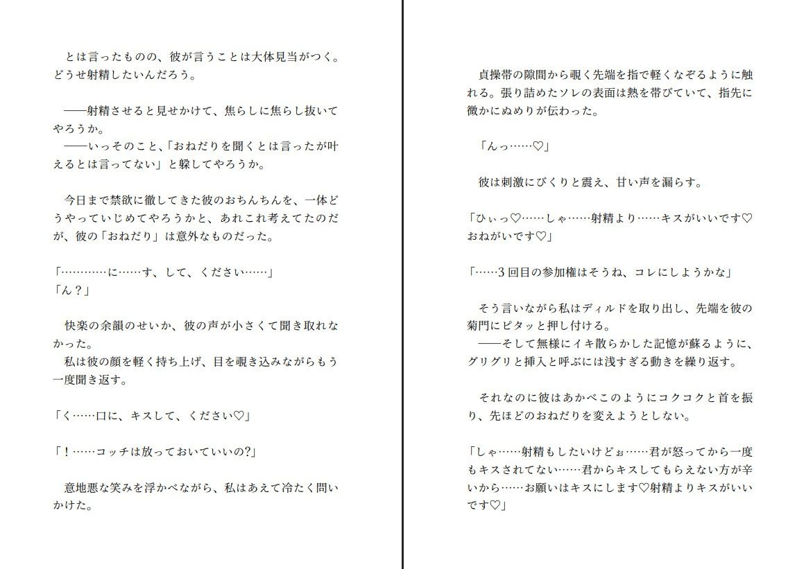 飼い犬系彼氏と喧嘩して仲直りする〜射精する権利を奪ってくださいと懇願する彼の望みが健気すぎたので射精できない彼をたくさんいじめてあげようと思います〜 - サンプル画像 9