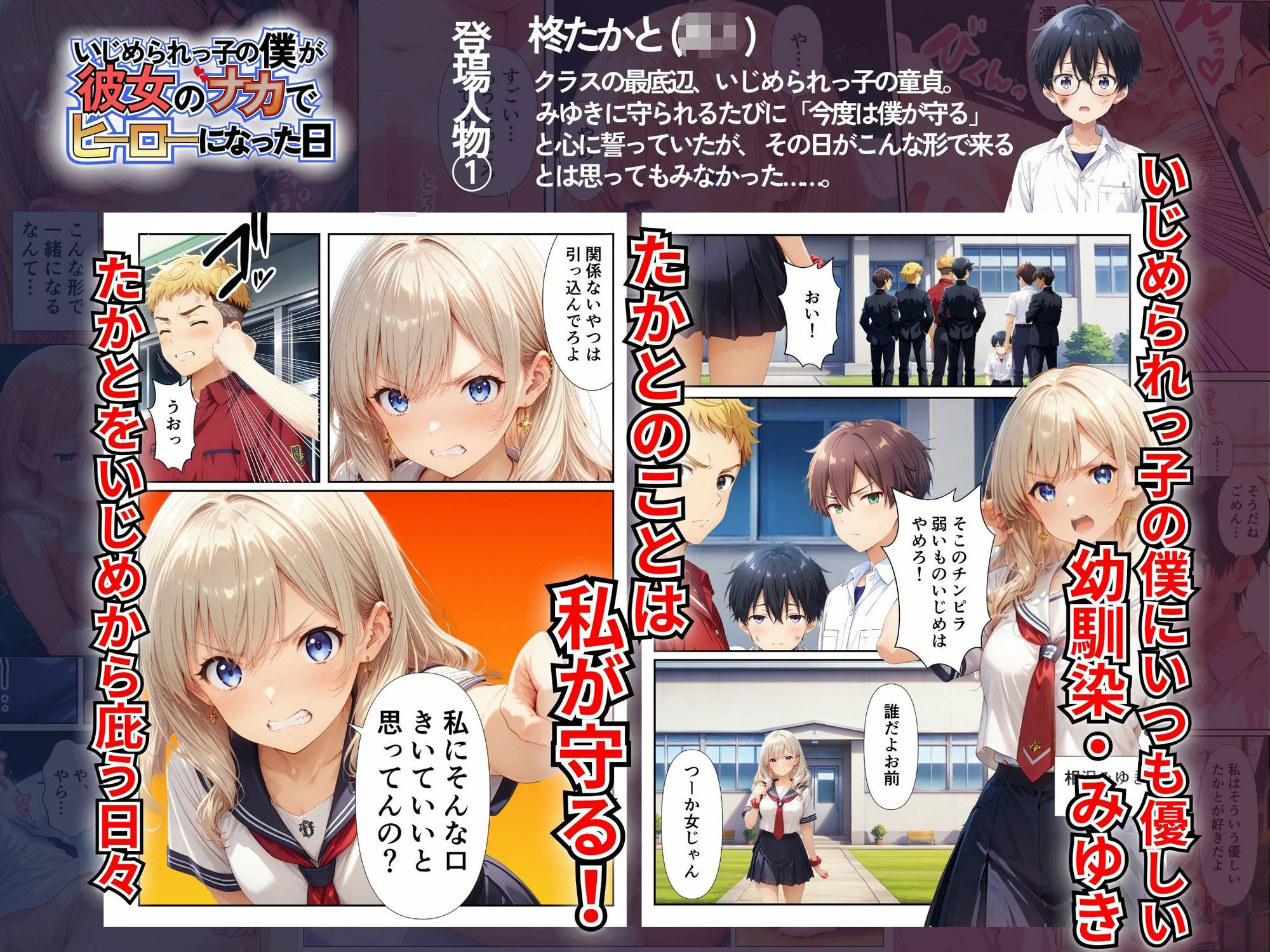 いじめられっ子の僕が彼女のナカでヒーローになった話 - サンプル画像 1